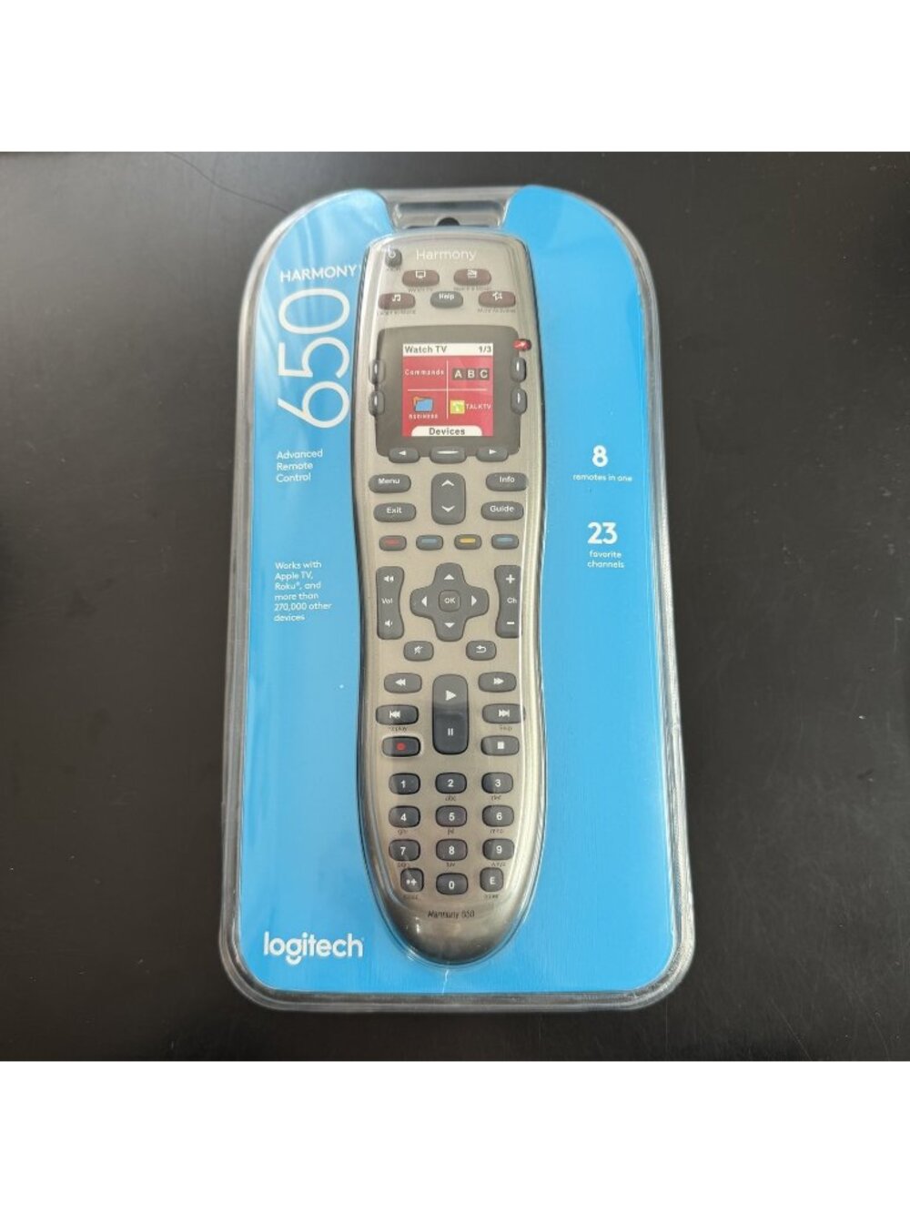 Logitech Harmony 650 Advanced Universal Remote Control Color Screen New Sealed